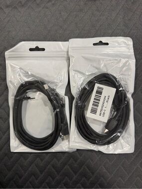 TWO (2) USB-C Charging & Data Cable - Black